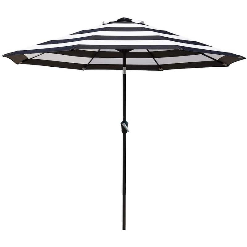 9 ft. Market Outdoor Market Patio Umbrella in Black and White
