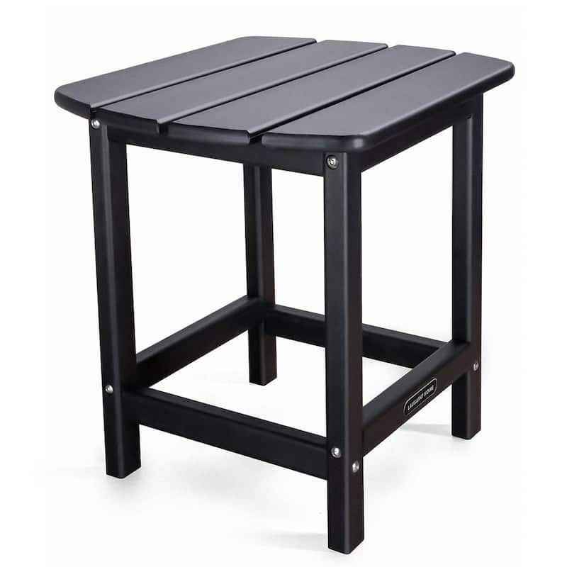 18 in. Black Poly Plastic Outdoor Side Table