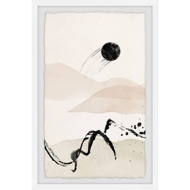 Passing Moon by Marmont Hill Framed Abstract Art Print 30 in. x 20 in.
